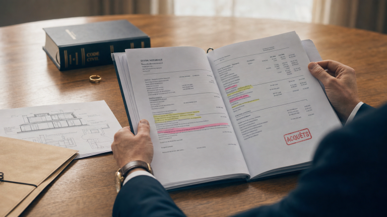 Communauté réduite aux acquets : dossier notarial, acquêts et protection patrimoniale