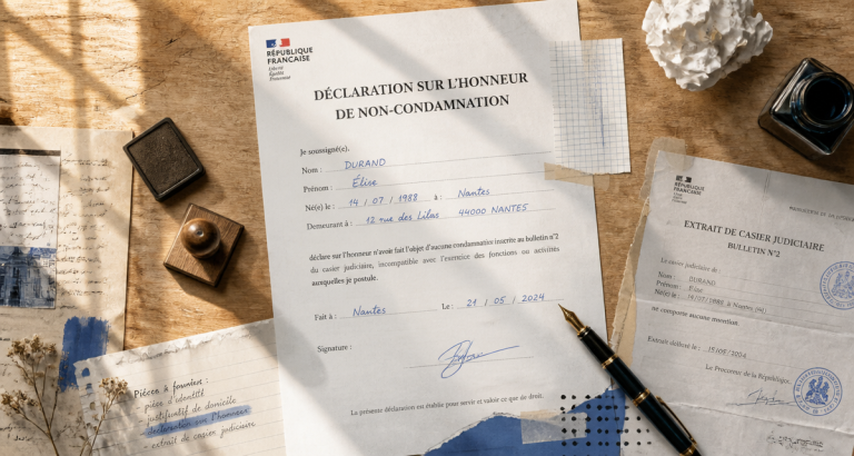 Déclaration sur l’honneur de non-condamnation : 4 500 € d’amende et casier judiciaire en cas de fraude déclaration sur l honneur de non condamnation sur bureau