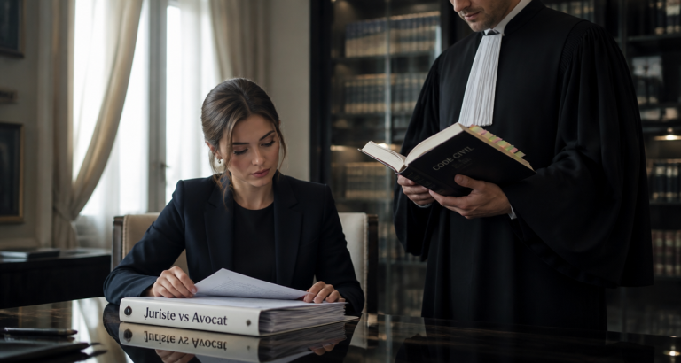 Différence entre juriste et avocat en cabinet parisien