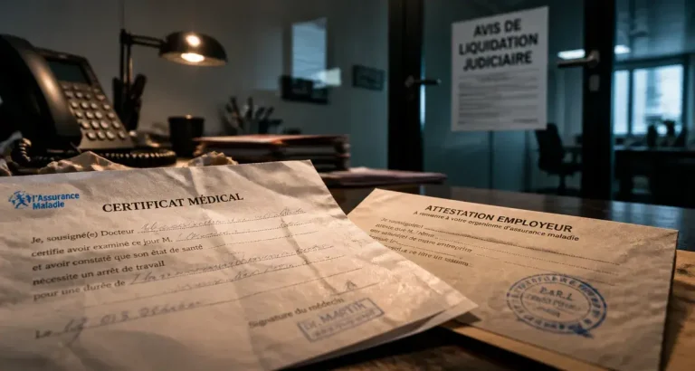 Je suis en accident de travail et mon entreprise ferme : dossier CPAM, certificat médical, liquidation