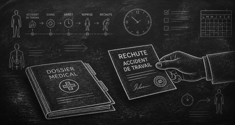 rechute accident de travail delai dossier certificat