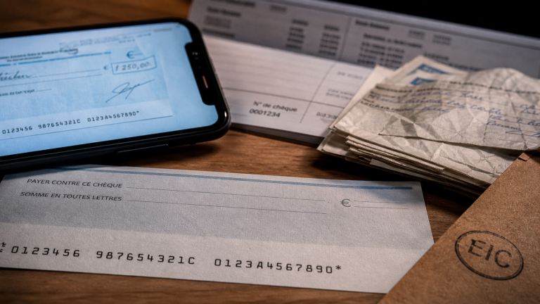 Traçabilité chèque : bande CMC7, bénéficiaire et preuve de paiement