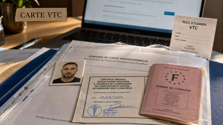 Comment avoir la carte vtc : dossier et examen, conditions et documents