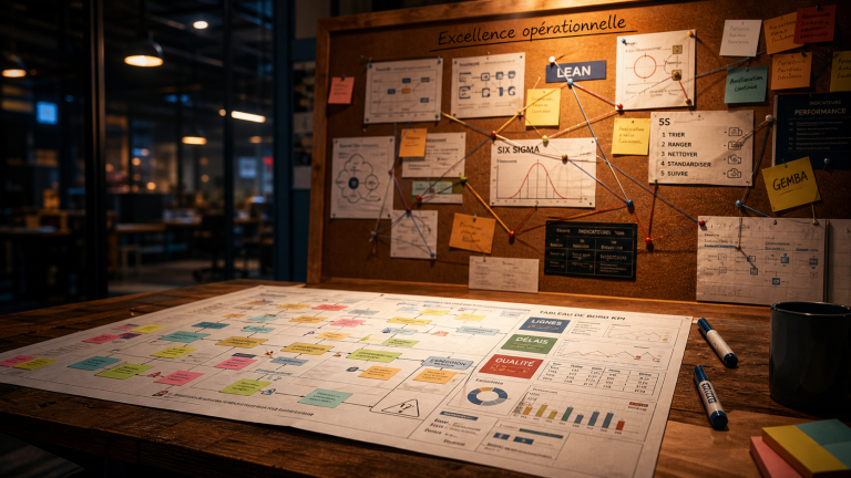 Définition excellence opérationnelle en réunion : KPI, Lean et exécution stratégie