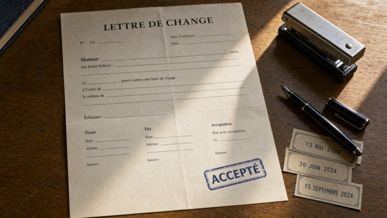 Paiement traite B2B : lettre de change acceptée et trésorerie