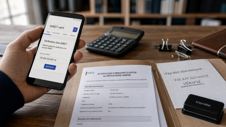 siret verif : vérifier numéro SIRET, repérer alertes et Kbis