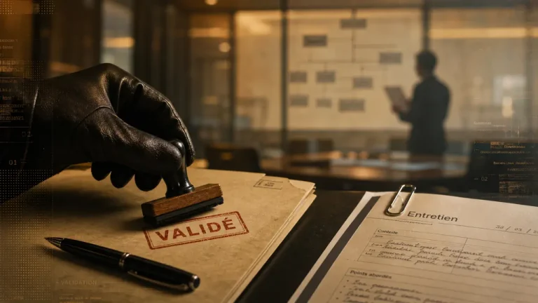Supérieur hiérarchique valide un entretien : dossier validé