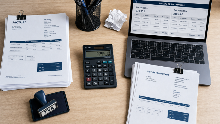 TVA collectée et TVA déductible : calcul et déclaration