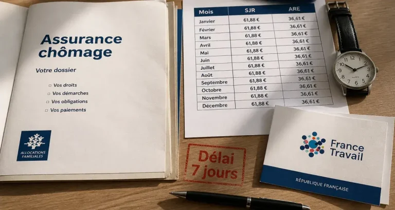 Assurance chomage : calcul SJR et indemnisation France Travail