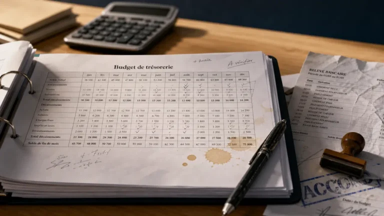 Budget de trésorerie sur 12 mois : TTC, délais et solde mensuel à surveiller