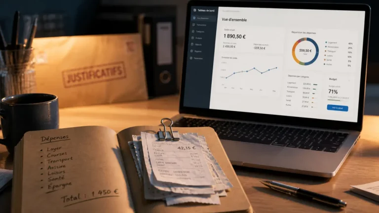 Comptabilité personnelle : carnet et justificatifs pour archiver les dépenses