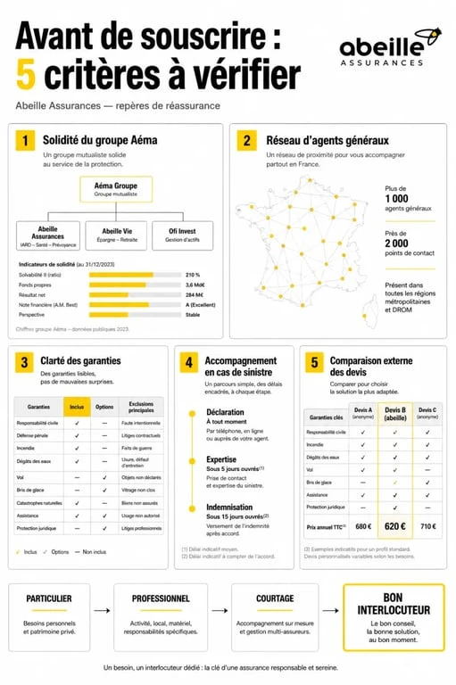 Assurance abeille : critères de fiabilité et bon interlocuteur avant souscription