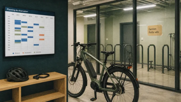 Gestion de flotte vélo en entreprise : maintenance de vélos partagés dans un local vélo