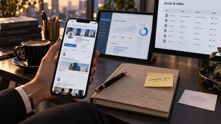 Compte pro facebook sur smartphone : page pro sans exposer le profil personnel