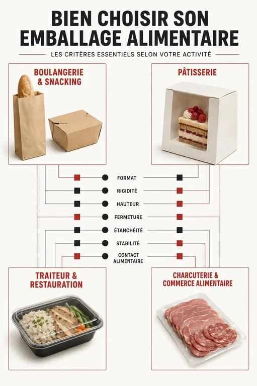 Emballage futé : critères de choix des emballages alimentaires selon les métiers de bouche