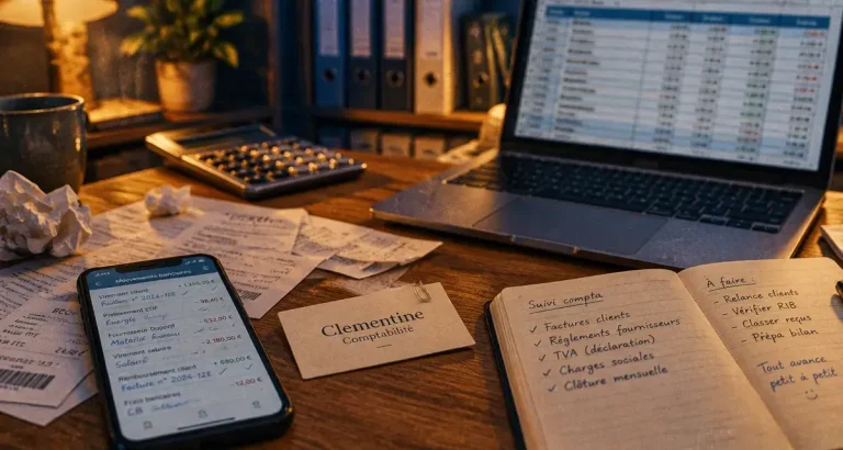 clementine comptabilité : comptabilité en ligne et accompagnement humain, bureau et documents