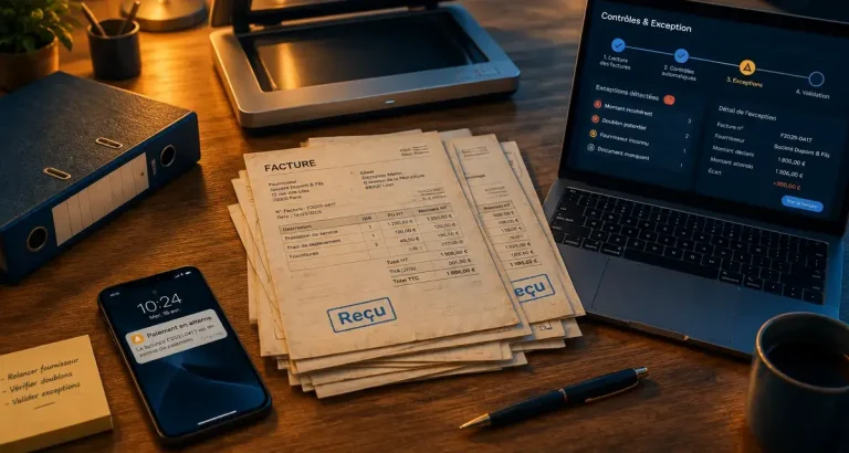 système facturation automatique invoicetrack pro mode emploi : factures reçues, contrôlées et paiement en attente